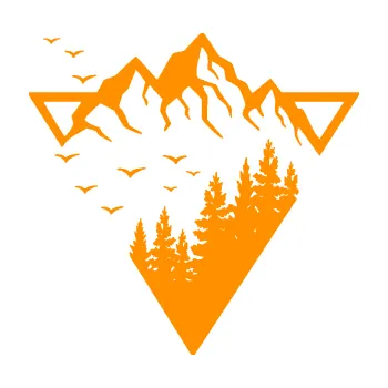 Samolepící dekorace Krajina hory 042 levá magický trojúhelník (06 - oranžová) SAMOLEPKA NA AUTO, NÁLEPKA, FÓLIE, POLEP, TUNING, VLASTNÍ TEXT, TISK, AUTOSAMOLEPKY.cz, POLEPY, OBRÁZEK, LOGO, 3D STICKERS