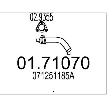 Výfuková trubka Výfuková trubka MTS 01.71070