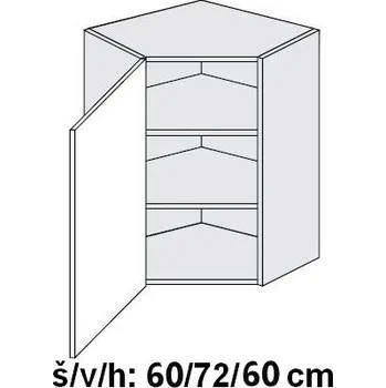 kuchyňská skříňka horní SIGNUM BÍLÁ W10/60 - lava