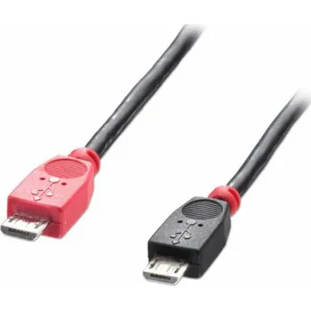 Datový kabel Lindy USB kabel microUSB - microUSB 0,5 m černý (31758)