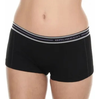 Pánské oblečení Dámské boxerky Brubeck Active Wool, černé, velikost XL (BX10860)