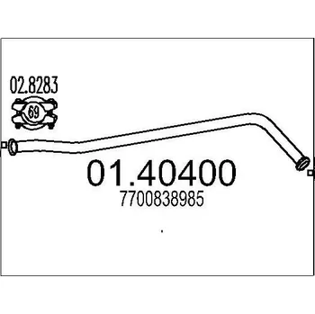 Výfuková trubka Výfuková trubka MTS 01.40400