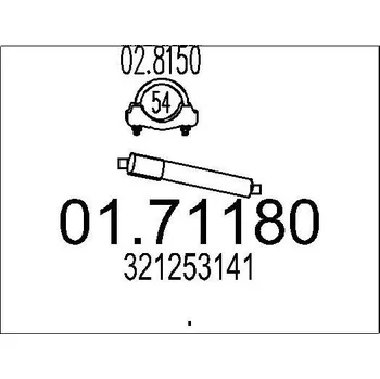 Výfuková trubka Výfuková trubka MTS 01.71180