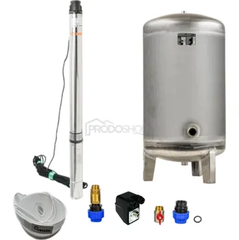 Domácí vodárna PRODO Domácí vodárna s ponorným čerpadlem 3,5"SC 3-25 400V / 140l nerez - RTS - odolnost proti písku - Prodloužená záruka 4 roky