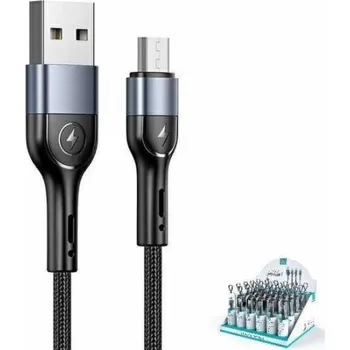 Datový kabel Usams USB-A - microUSB USB kabel 1 m černý (SJ450ZJ01)