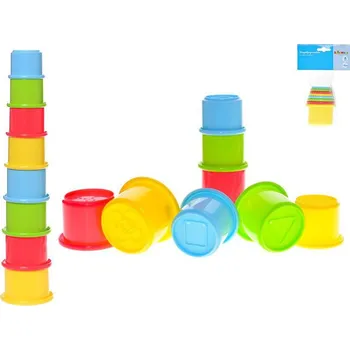 Hračka pro nejmenší Pyramida skládací kalíšky 8 ks 6 m+