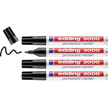 Edding Permanentmarker 4-3000-4-1001 permanentní popisovač černá Vodotěsné: Ano