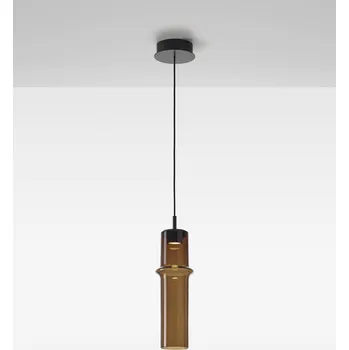 Brokis Designové závěsné svítidlo Bamboo forest up M, PC1328 Stmívání, řízení: ON/OFF (bez stmívání), Barva skla: Opalín, Povrchová úprava baldachýnu: Kov - černý matovaný komaxit se strukturou