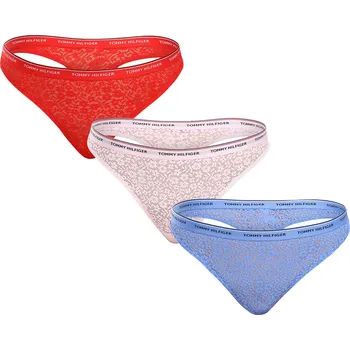 Kalhotky 3PACK dámská tanga Tommy Hilfiger nadrozměr vícebarevná (UW0UW04896 0WR) XL UW0UW04896 0WR extrasize Možnost vrácení zboží ZDARMA do 120 dnů!