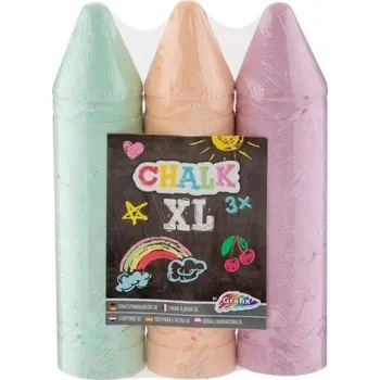 Grafix Křídy 3 ks, zelená, oranžová, fialová