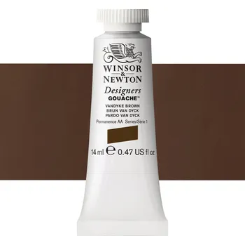Vodová barva Kvašová barva Winsor & Newton - Vandyke Brown