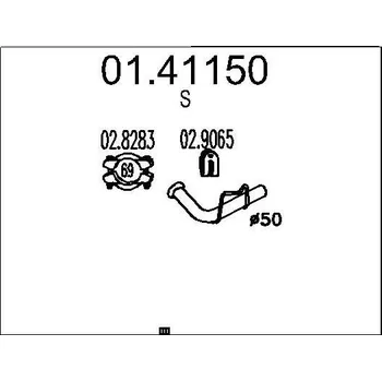 Výfuková trubka Výfuková trubka MTS 01.41150