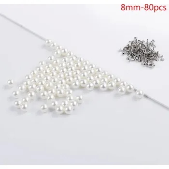 Nýt Perlové nýty do oděvů a doplňků 6-14mm - 8mm 80ks