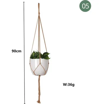 Závěsný ručně pletený obal na květináč | Závěsné macrame - 05A