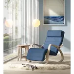 Relaxační houpací křeslo z březového dřeva | Půlnoční Modrá