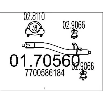 Výfuková trubka Výfuková trubka MTS 01.70560
