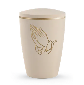 Smuteční dekorace Ekologická urna Melina Creme - Modlitba