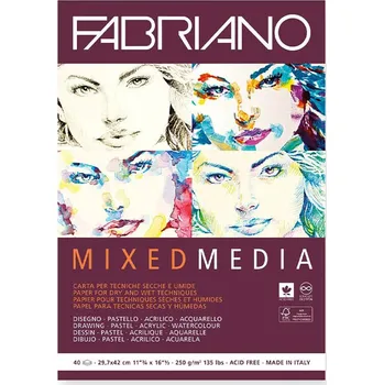 Fabriano Mix Media F19100382 skicák A3 250 g/m2 40 listů