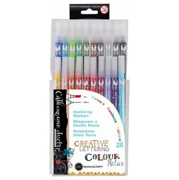 Kaligrafické fixy Manuscript Duotip sada 20ks (Kaligrafické fixy Manuscript Duotip sada 20ks)