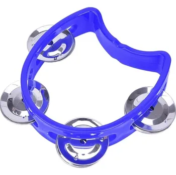 Hudební nástroj pro děti Dětská tamburína s rolničkami a plastovým tělem - modrý