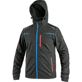 pracovní bunda CXS Bunda NORFOLK, pánská, černá s HV modro/červenými doplňky, vel. XL