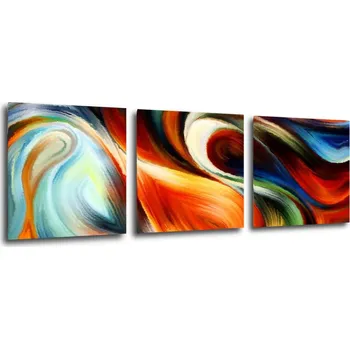 Obraz Impresi Obraz Pestrobarevný abstrakt - 90 x 30 cm (3 dílný)
