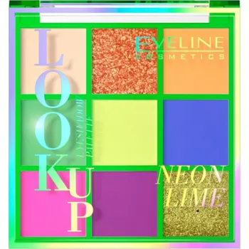 Přípravek na oči Eveline EVELINE_Look Up Neon Lime paletka 9 očních stínů 10,8g