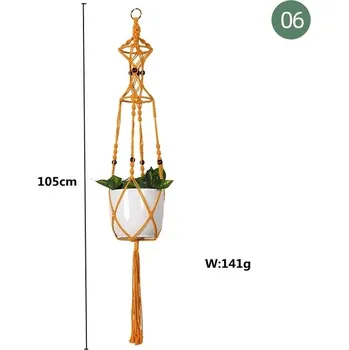 Květináč Závěsný ručně pletený obal na květináč | Závěsné macrame - 06A