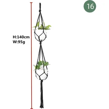 Květináč Závěsný ručně pletený obal na květináč | Závěsné macrame - 16