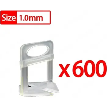 Nivelační spony a popruhy pro pokládání keramických dlaždic, až 1000ks | oddělovače dlaždic - 1mm (600ks)