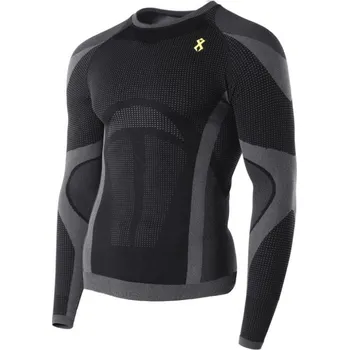 Pánské termoprádlo Rilax Pánské funkční triko Noah černé - dlouhý rukáv Velikost.: SM