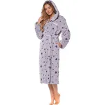 L&L Dámský župan Dream Star II světle šedý dlouhý Velikost: XL