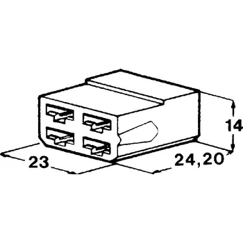 Auto elektroinstalace Izolační kryt 4 ks dutinky 6,3 mm<br />Výrobce: IMP - 428994