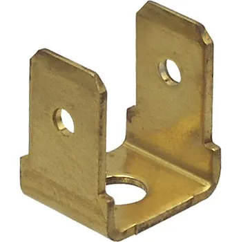 Auto elektroinstalace Nýtovací konektor 6,3mm - dvojitý 90°, Ø otvoru: 3,2mm, balení 100ks<br />Výrobce: IMP - 425882