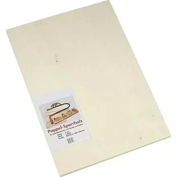 Stavební deska Překližka A2, topol, 594 × 420 × 4 mm, B/BB 21418ST0204