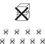 Walteco Nestohovat/Do not stack - piktogram, 70x100mm, samolepka Množství: 10 ks