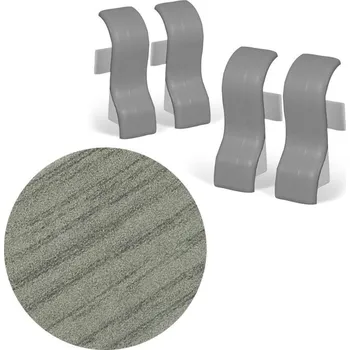 soklová lišta NOVÁK Spojka k soklové liště MDF 40x20 Moonshine, 4 ks M08-AMSP006