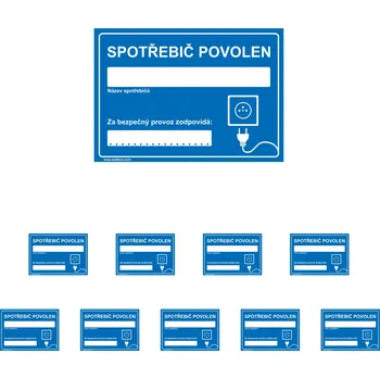 Walteco Spotřebič povolen, 210x148mm, samolepka Množství: 10 ks
