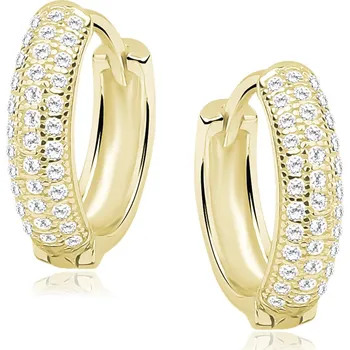 Náušnice Olivie Stříbrné luxusní kroužky GOLD 8548 Ag 925; ≤2,0 g.