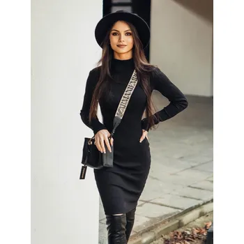 Dámské šaty Dámské rolákové VSB šaty v černé barvě, VELIKOST L/XL