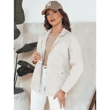 Dstreet Jedinečná dámská světle béžová riflová bunda Berenices
