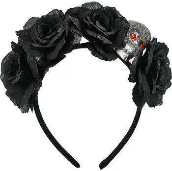 Karnevalový doplněk Hagointay - Halloweenská květinová čelenka
