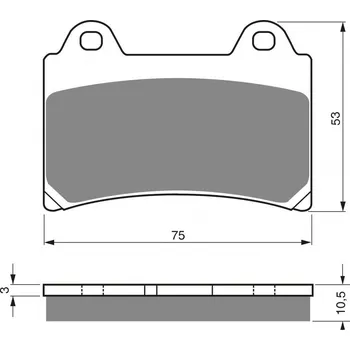 Brzdová destička Brzdové destičky GOLDFREN 073 S3