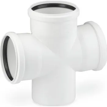 Kanalizační potrubí Rehau RAUPIANO PLUS odbočka dvojitá 87° DN110/110/110, odhlučněná, s těsnícími kroužky, PP