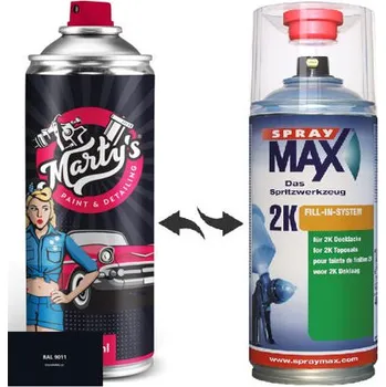 Barva ve spreji Barva ve spreji RAL 9011 stupeň lesku Polomat kvalita laku 2K Polyuretanový lak