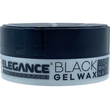 Stylingový přípravek Černý krycí gel na vlasy ELEGANCE Black gel wax 140 g