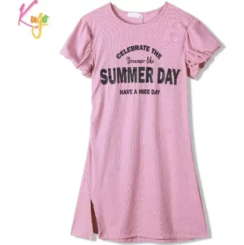 Dívčí šaty Dívčí šaty Kugo WK0927 starorůžové