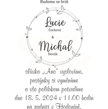 Svatební dekorace Svatební oznámení - A6 - S014