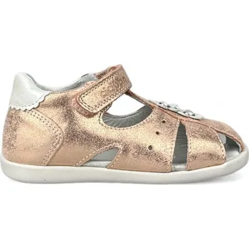 Dívčí sandály Dívčí kožené sandály Ciciban - Růžové s květinkami