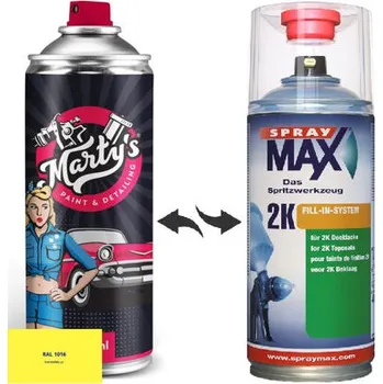 Barva ve spreji Barva ve spreji RAL 1016 stupeň lesku Polomat kvalita laku 1K Akrylátový lak